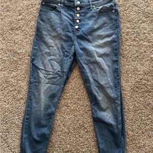 Lucky Brand Bridgette Crop Blue Ankle Jeans